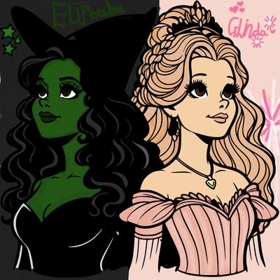 'elphaba and glinda (realistic)