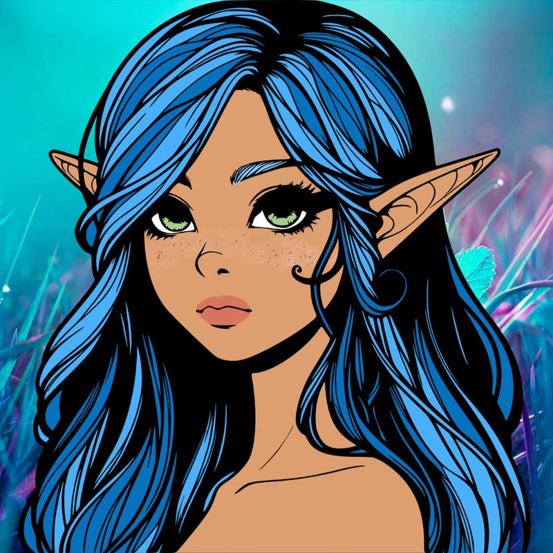 elf girl realistic dark fantasy