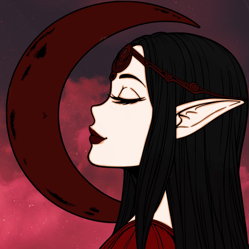 a realistic moon elf