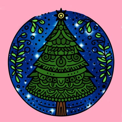 mandala sapin de noel