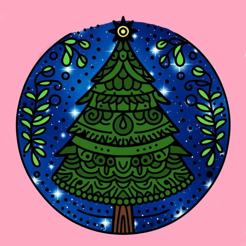 mandala sapin de noel