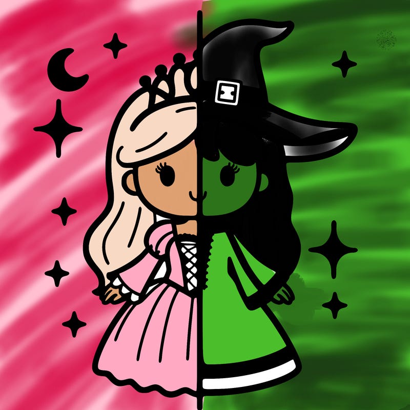 split princess and witch