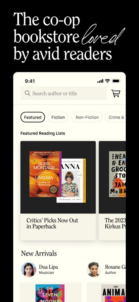 Tertulia - Interfaz de la aplicación móvil Tertulia que muestra listas de lectura curadas y recomendaciones de libros de influencers culturales.