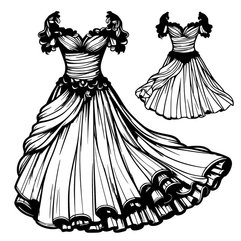 elegant delicate realistic dress