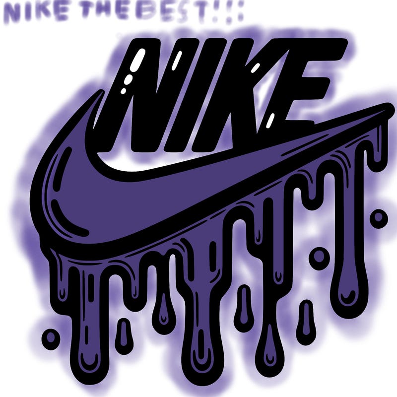 dripping nike logo