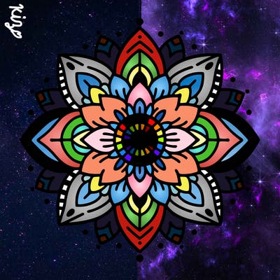 simple mandala flower pattern for kids