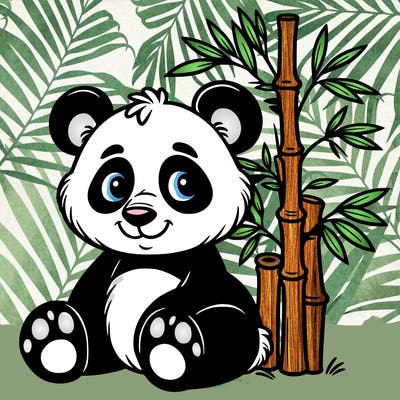 a panda bamboo