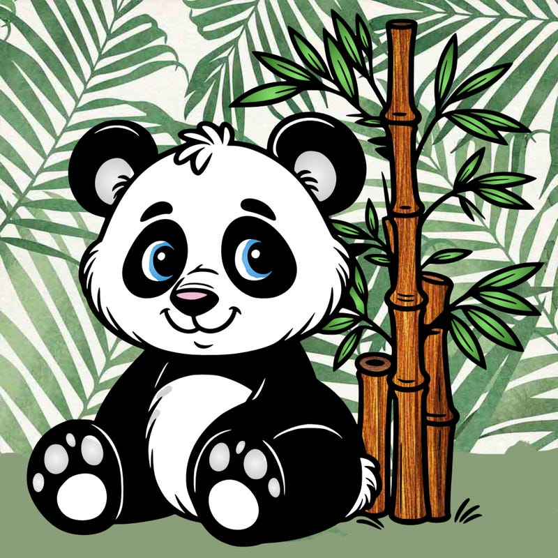 a panda bamboo