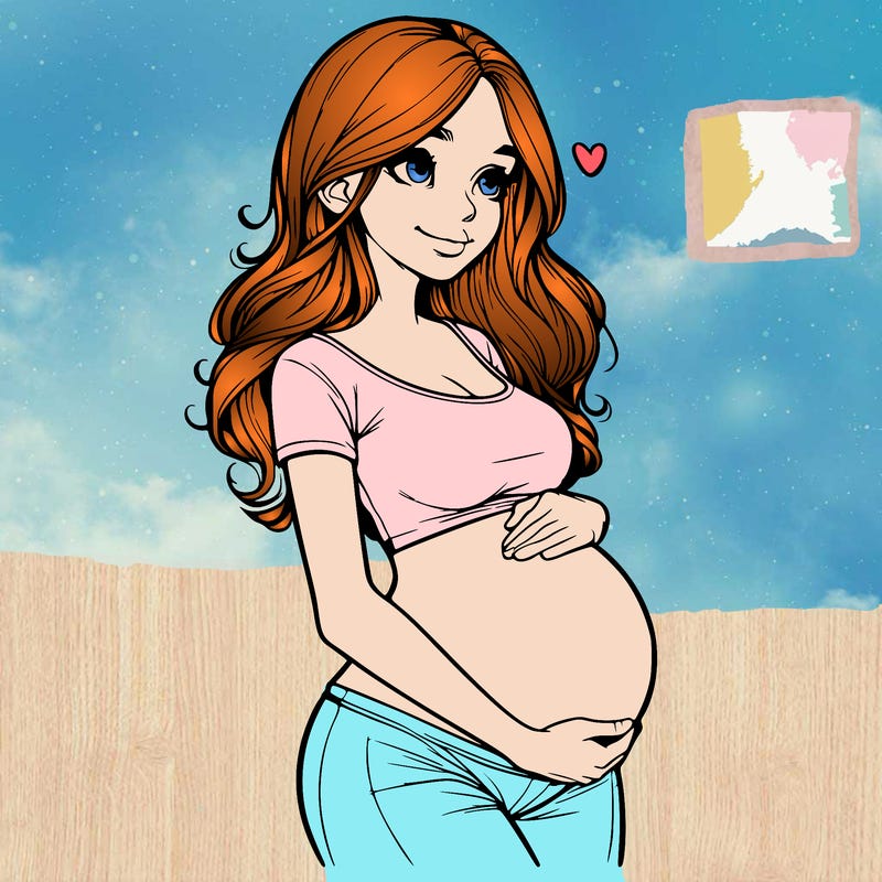 realistic pregnant girl