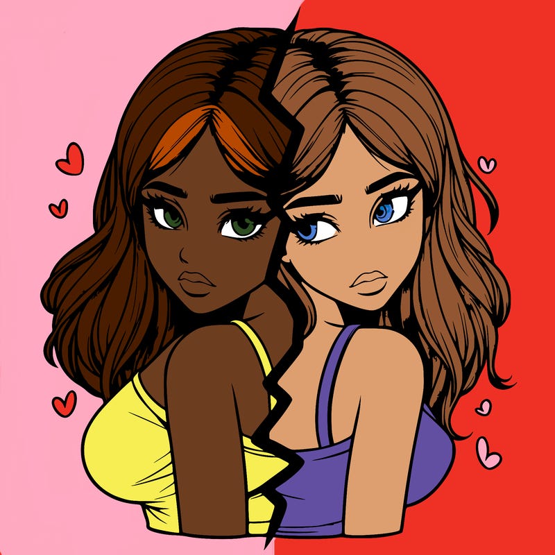 realistic girl split