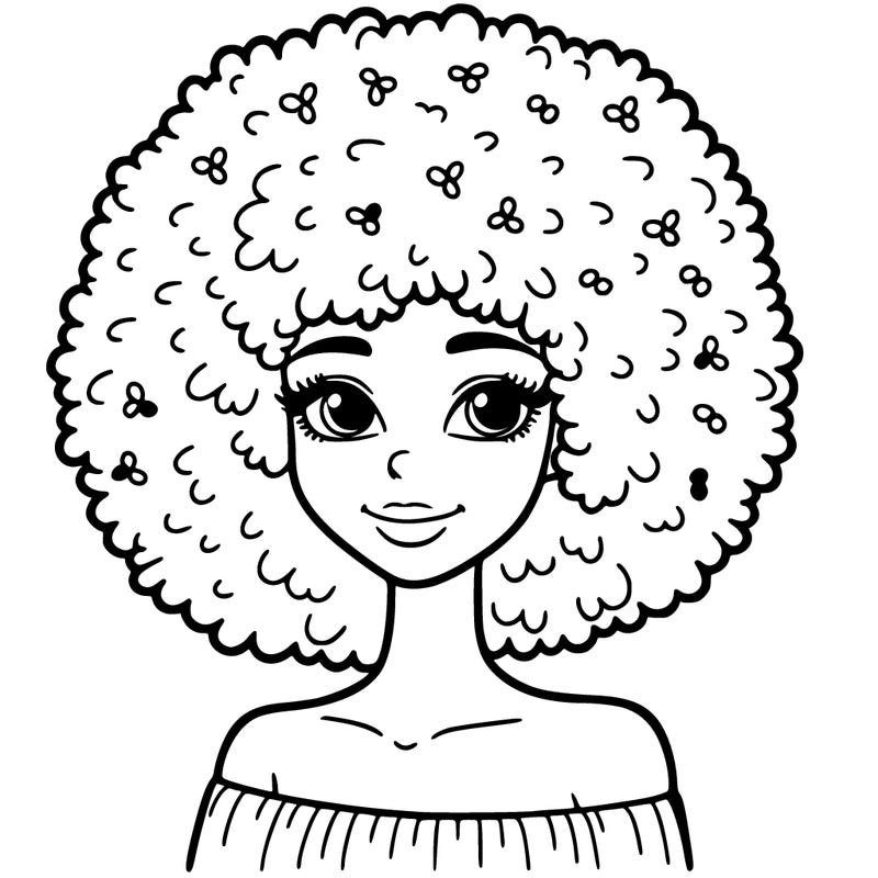 woman with afro