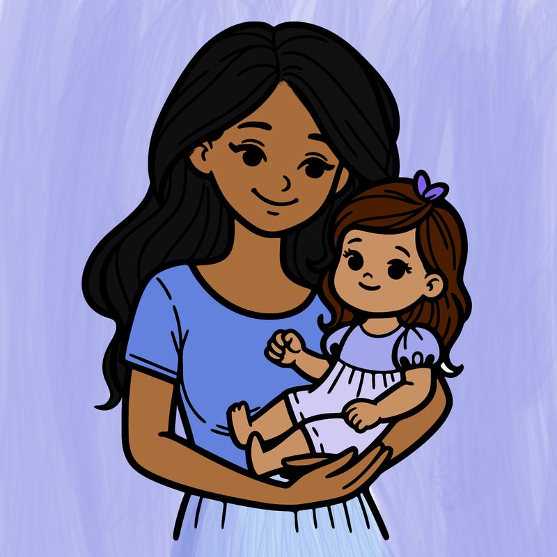 mommy holding a baby girl