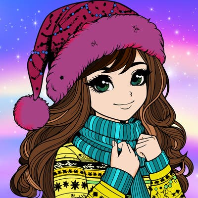 realistic christmas girl