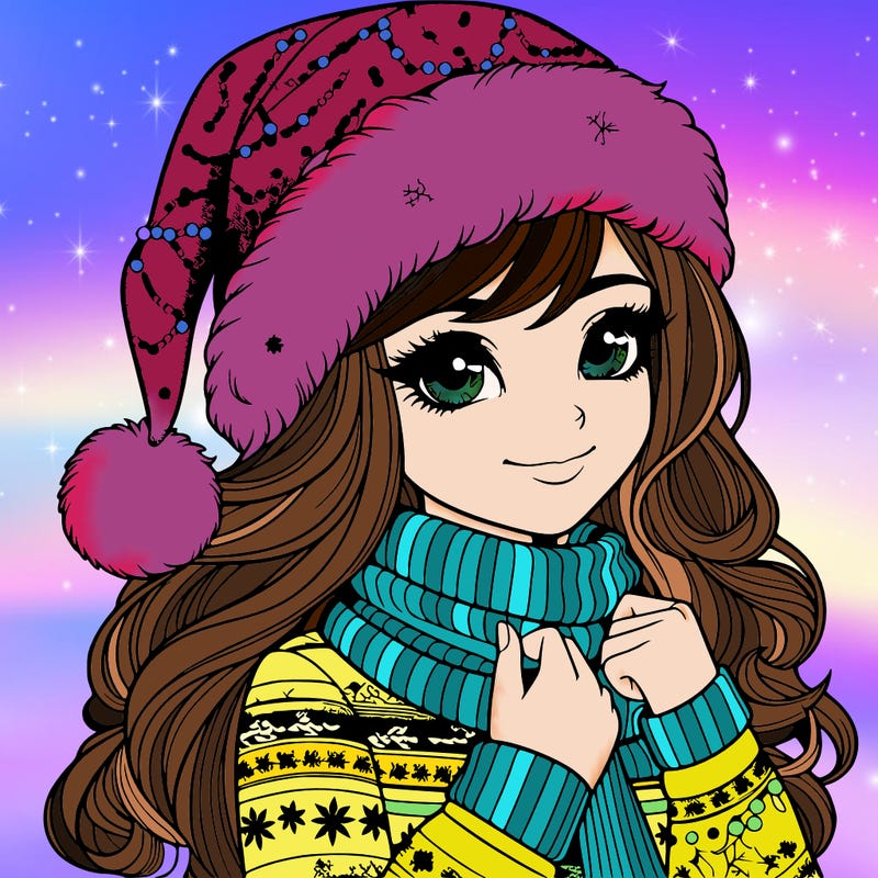 realistic christmas girl