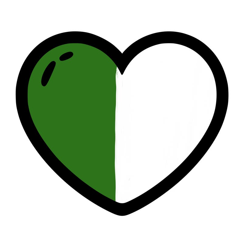a blank heart