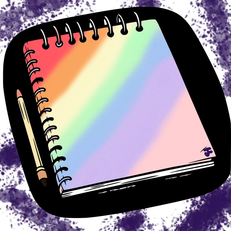 a blank sketch pad