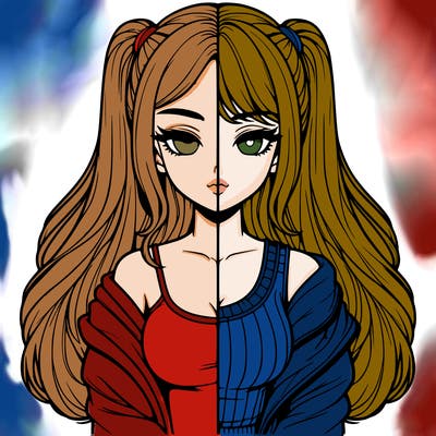 realistic girl split