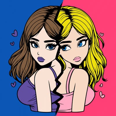 realistic girl split