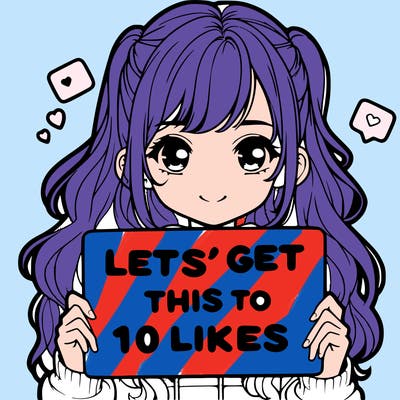 girl holding up sign that says let’s get this to 10 likes realistic