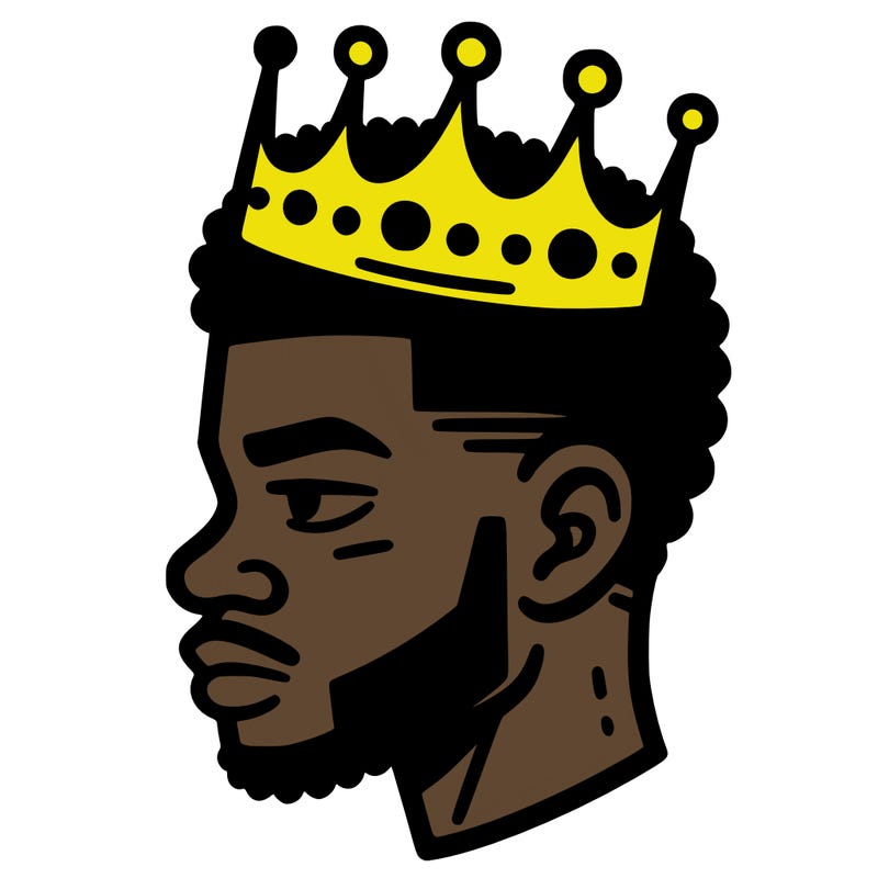 black man with a crown