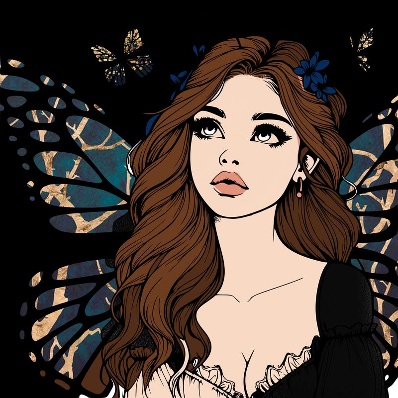 butterfly fairy realistic girl