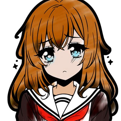 sad anime girl