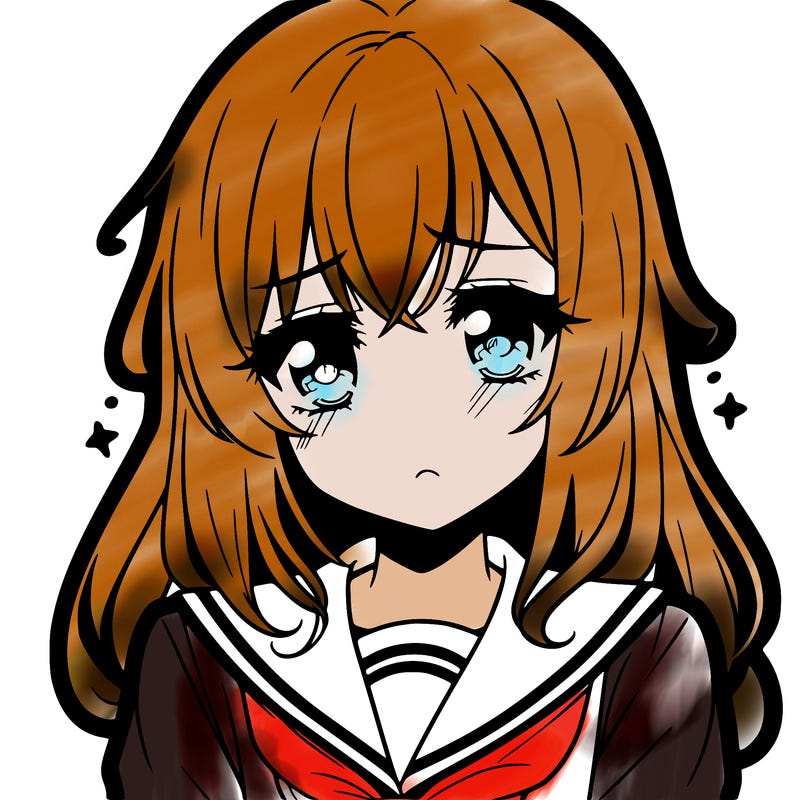 sad anime girl
