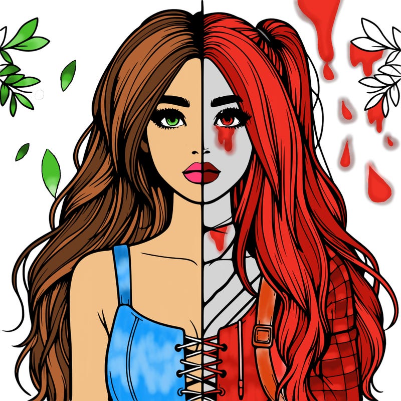 realistic girl split