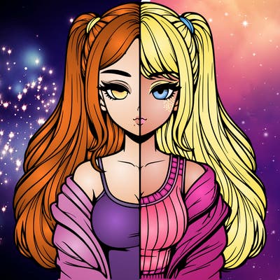 realistic girl split