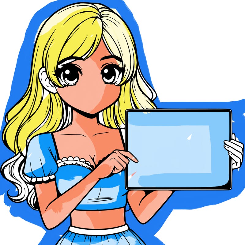 realistic pretty girl holding blank sign