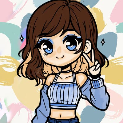 cute girl with crop top