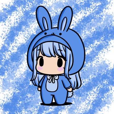 a girl in a bunny costume