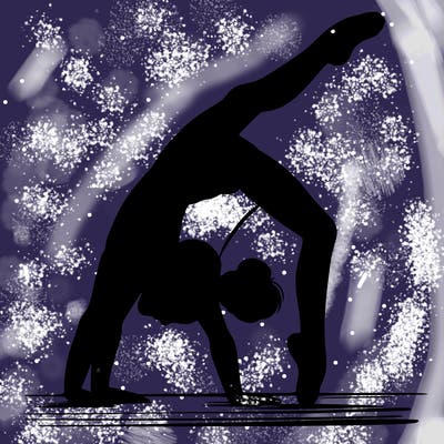 girl doing gymnastics