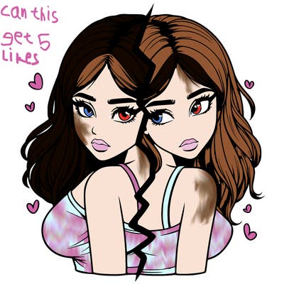 realistic girl split