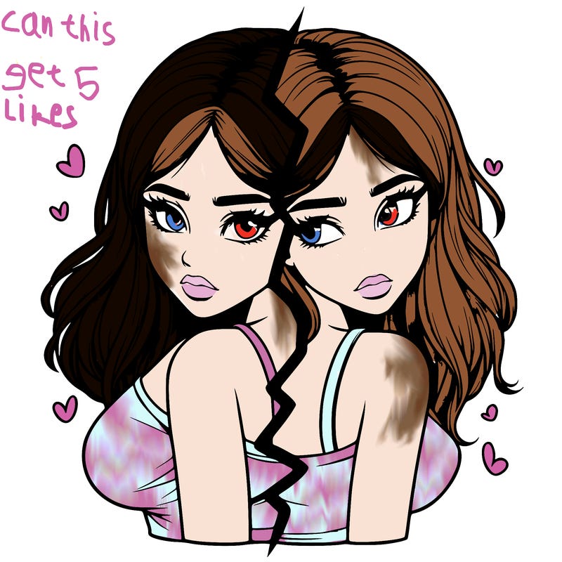 realistic girl split