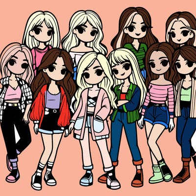group of girls