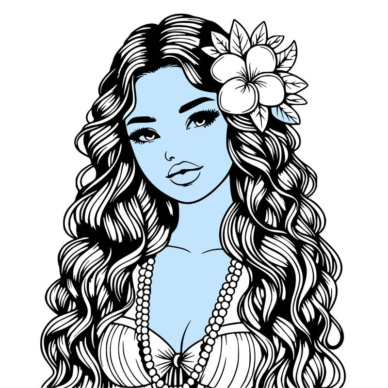 realistic beautiful hawaiian woman,long dress,haku lei, lips