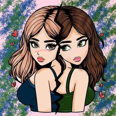 realistic girl split