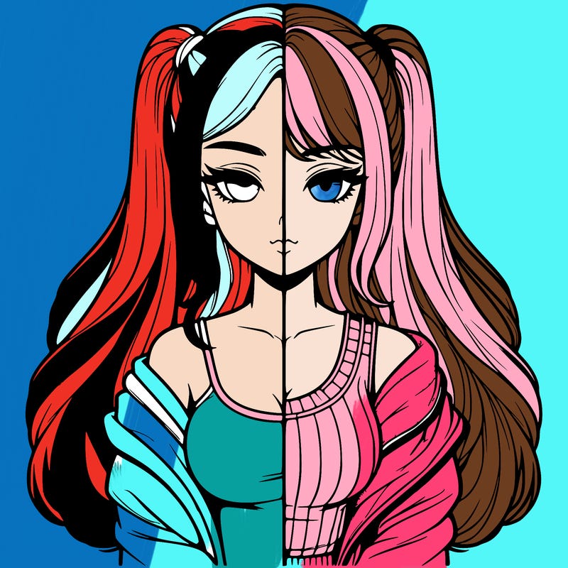 realistic girl split