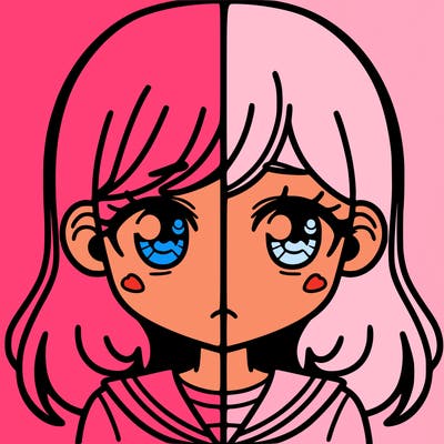 a split of a girl