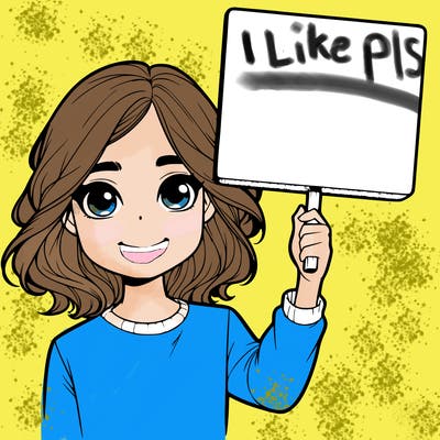 realistic girl holding up a sign