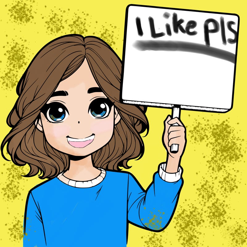 realistic girl holding up a sign