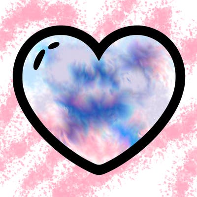 a blank heart