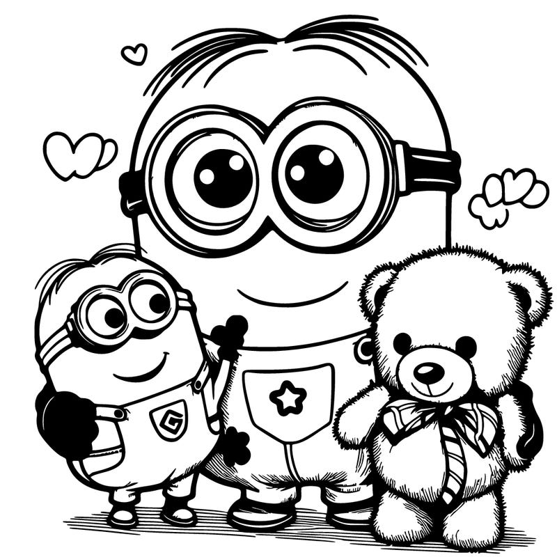 minion bob with teddy
