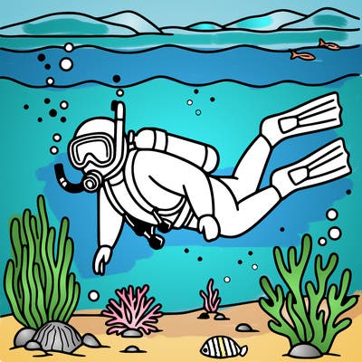 scuba diverse in the ocean