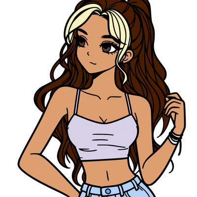 girl in crop top