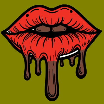 dripping lips