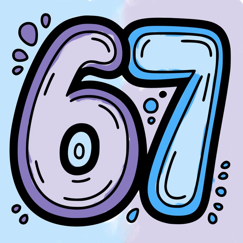 the number 67