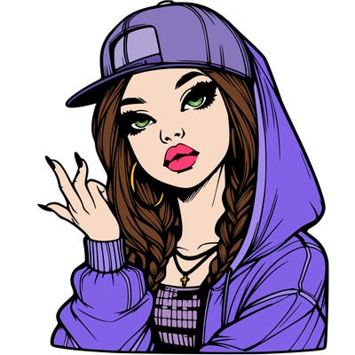 realistic hip hop girl