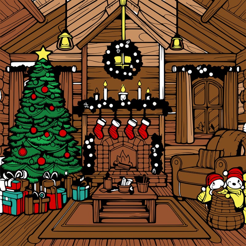 christmas house interior